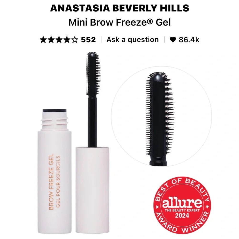 ANASTASIA BEVERLY HILLS MINI BROW FREEZE GEL FOR SCULPTED ULTIMATE HOLD 0.15 OZ